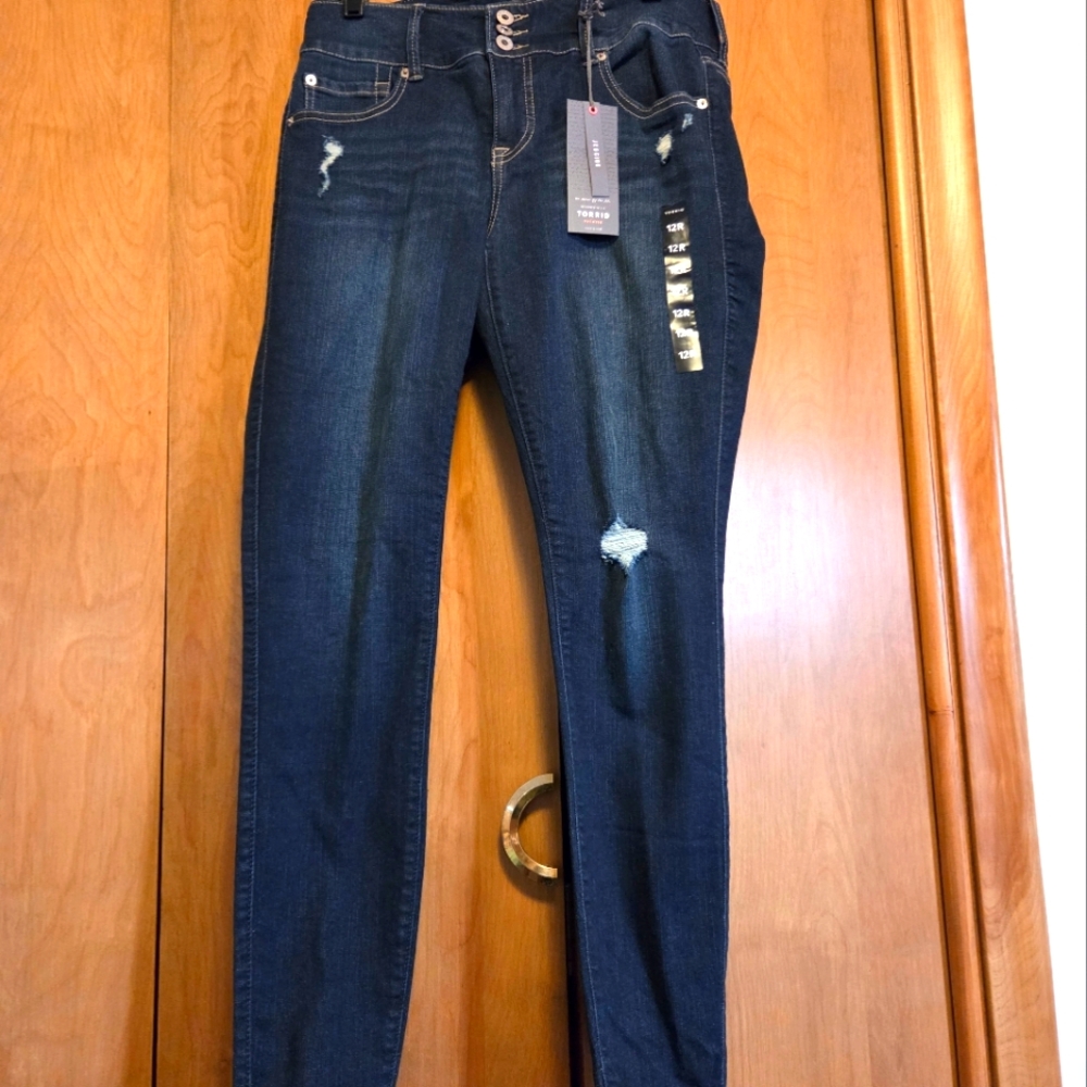Women's Distressed Blue Jeans